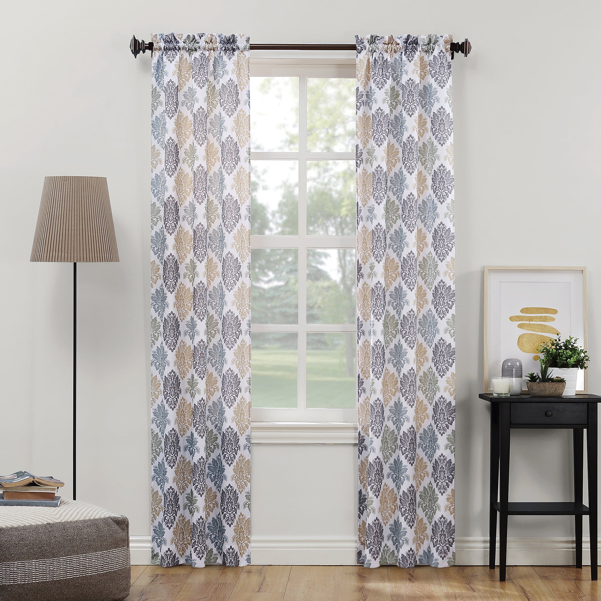 Mainstays 2Pack Sailcloth Rod Pocket Curtain Panel Pair