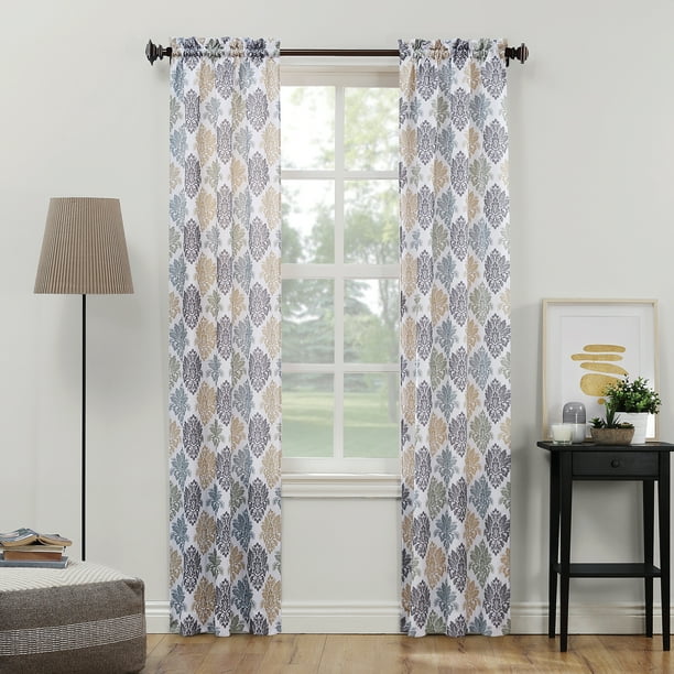 Mainstays 2Pack Sailcloth Rod Pocket Curtain Panel Pair