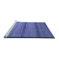 thumbnail image 2 of Ahgly Company Machine Washable Indoor Round Abstract Blue Modern Area Rugs, 5' Round, 2 of 4