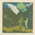 thumbnail image 2 of Wassily Kandinsky 15x15 Gold Ornate Wood Frame and Double Matted Museum Art Print Titled - Sounds Pl.23 (1913), 2 of 4