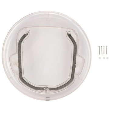 Slatcetga Round Shape Pet Door Automatic Closing Pet Door Freely Enter Out for Cats Small Dogs UseTransparent