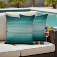 thumbnail image 2 of Outdoor Pillow Cover Ombre Green Stripes Set of 2 Waterproof Throw Pillowcases Watercolor Modern Art Decorative Patio Furniture Pillows for Couch Garden Indoor & Outdoor Use, 2 of 9