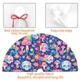 thumbnail image 4 of Lsque mushroom Skull rainbow color Print Christmas Tree Skirt, Tree Skirt with Ties or Velcro, Perfect for Holiday Decorations, Halloween, and New Year-36", 4 of 7