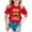 Red, variant on Back To School Shirt Girls Lightweight Stretch O-Neck 1/4 Sleeve First Day, Back To School Shirts Tee Tops