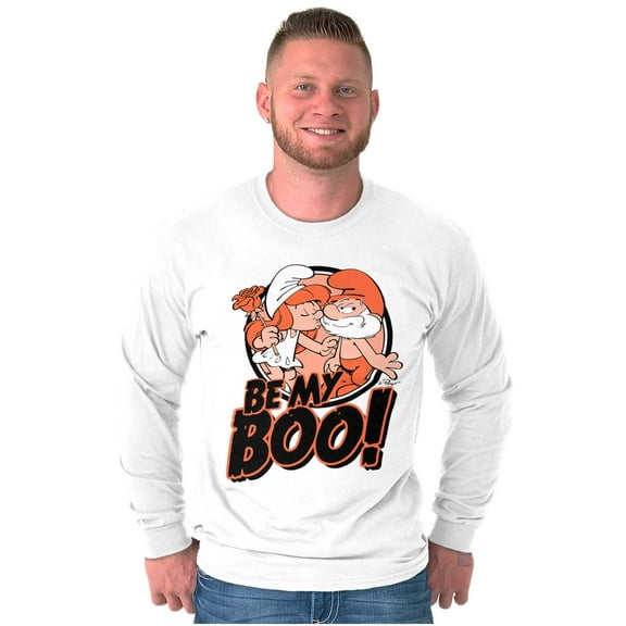 Halloween Smurfs Couple Be My Boo Long Sleeve TShirt Men Women Brisco Brands S