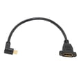 thumbnail image 2 of 90 Degree Right Angle Mini  Female To Mini  Male 0.3Meters Cable, Mini DisplayPort V1.2 Displayport Adapter For QXGA 2560x1600 Resolution Output, 2 of 8