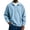 Light Blue, variant on Sweatshirts For Men Waffle Solid Color Lapel Pullover Long Sleeve Casual Breathable Simplicity Mens Sweatshirt Light Blue L