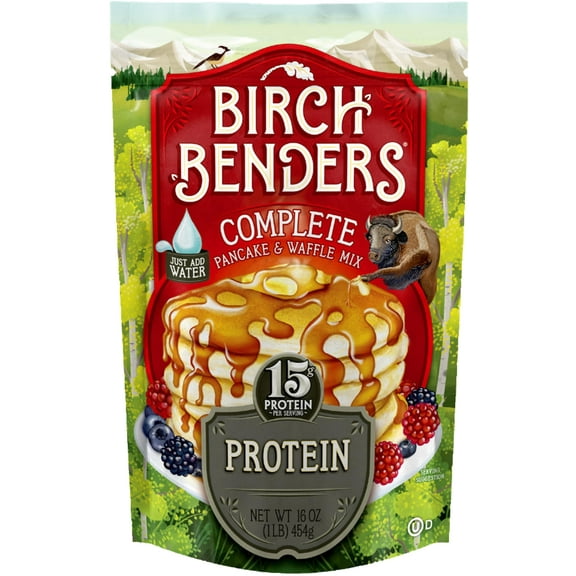 Birch Benders Pancake and YPF5 Waffle Mix with Whey, Protein, 16 Oz