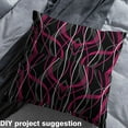 thumbnail image 2 of jejeloiu Sketch Geometric Stripes Fabric by the Yard 2 Yards,Modern Minimalist Geometric Room Decor Fabric by the Yard,Pink Black Lines Fabric for Sewing For Teens,Ultra Soft Home Decor, 2 of 6