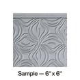 thumbnail image 1 of FASÄDE Lotus Decorative Vinyl Backsplash Panel in Argent Silver (6X6 Inch Sample), 1 of 5