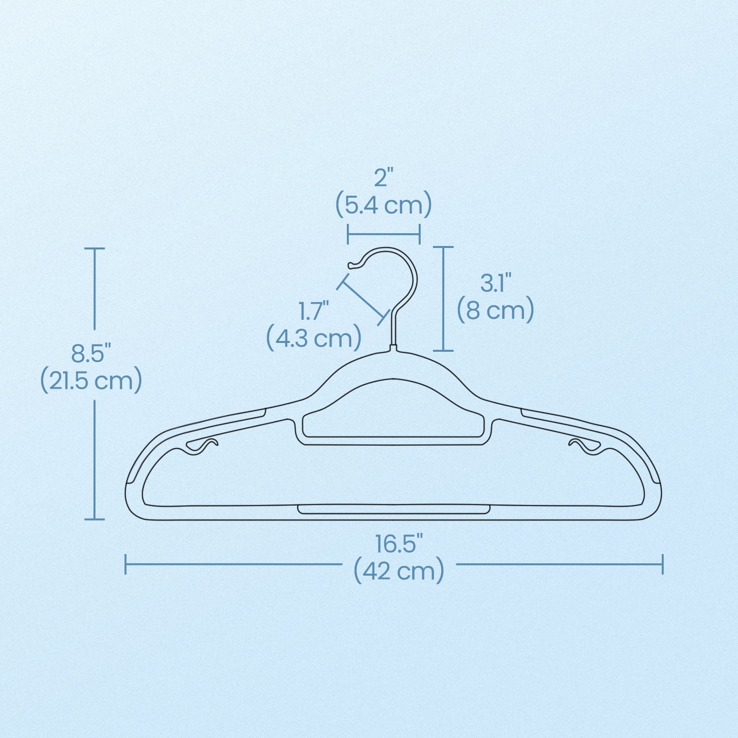 LEDREM 50-Pack Clothes Hangers, Plastic Hangers Non-Slip , Heavy-Duty Space-Saving, 360° Swivel Hook, for Coats,Pants, Light & Dark Gray