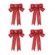thumbnail image 1 of 4pcs 23cm Christmas Bowknot Beautiful Ribbon Accessories Adornos para árboles de Navidad (Rojo), 1 of 5