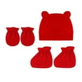 thumbnail image 2 of Noarlalf hats for men Hats Baby Boys Cotton Beanie Caps Hat Baby Soft Skull Caps Hat For Baby Boy's 0-12 Months Hat Mittens And Socks Set baby hats, 2 of 2