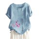 thumbnail image 5 of Camisetas de Manga Corta para Mujeres, Camiseta de Manga Corta Impresa Casual Hecha de 95% Poliéster 5% Spandex para Todas las Estaciones, Camisetas de Manga Corta para Mujeres, 5 of 6