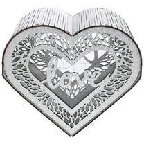 Wedding Card Box Rustic Wooden Container for Decor Dark Grey with Large Capacity 6.5x4.5 Inches