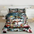 thumbnail image 2 of Homewish Xmas Snowman 2pcs Bedding Comforter Set For Teens Boys Girls,Festival Candy Cane Twin Comforter Sets,Merry Christmas Breathable Bedding Set,Ultra Soft Home Decor,Reversible, 2 of 8