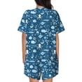 thumbnail image 6 of Fotbe Octopus And Whale Print Pajama Set for Women 2 Piece Loungewear Short Sleeve Tops and Shorts Set Soft Sleepwear-Small, 6 of 7