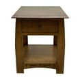 thumbnail image 3 of Crafters and Weavers Mission Quarter Sawn White Oak 1 Drawer Inlay End Table - Walnut stain, 3 of 3
