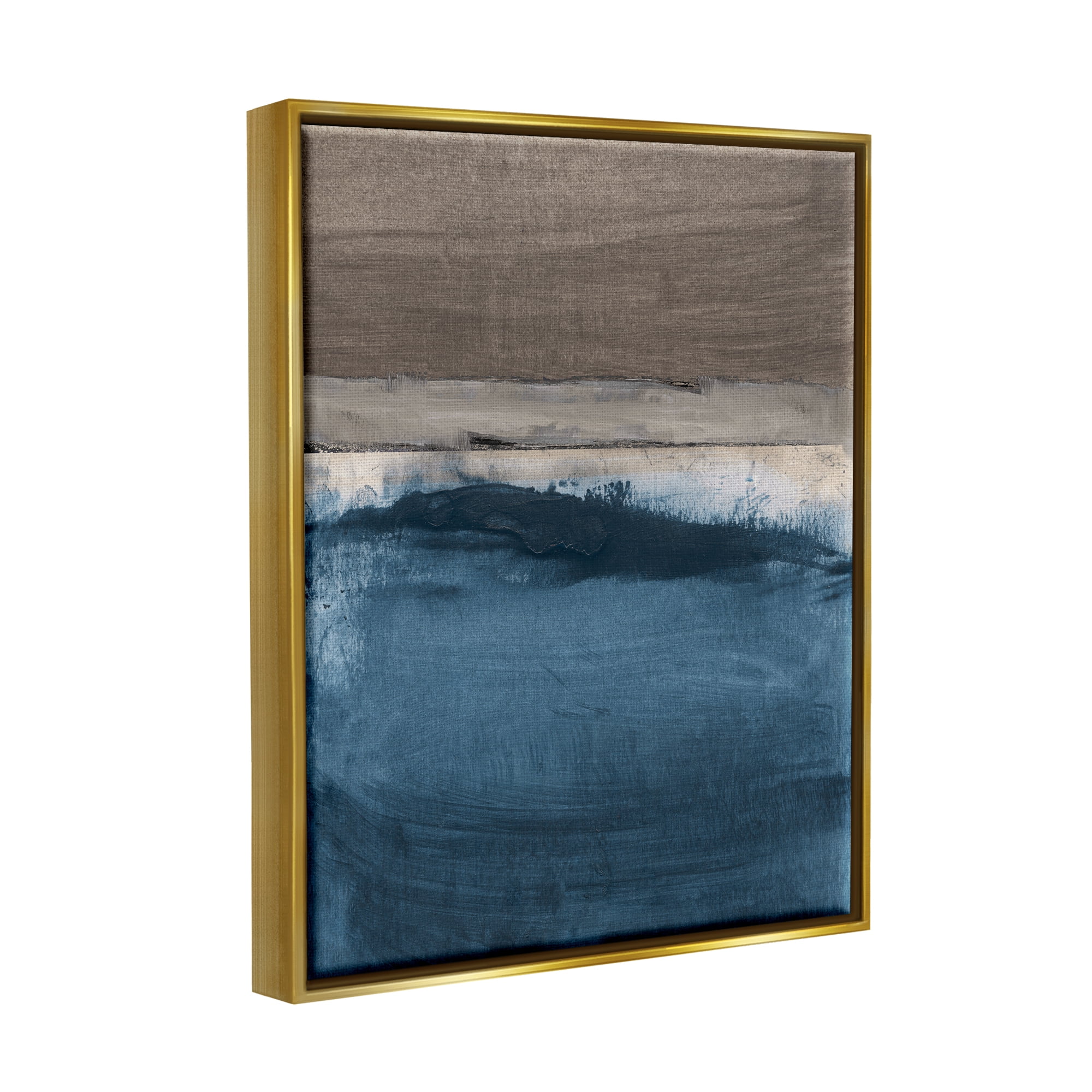 Stupell Midnight Sky Murky Abstract Painting Abstract Painting Gold Floater Framed Art Print Wall Art