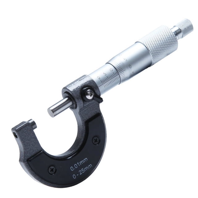 Micrómetro de Calibre Preciso de 0 A 25 mm, 0,01 mm, Calibre Métrico Exterior, Herramienta de Medición Micrométrica, Micrómetro Mecánico