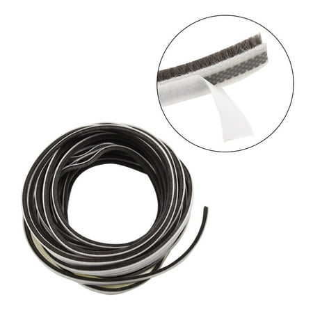 

10m Self Adhesive Draught Excluder Brush Casement Door Seal Tape Weather Strip