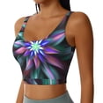 thumbnail image 2 of Fotbe Colored Abstract Pattern Womens' Sports Bra Longline Wirefree Padded with Medium Support Sports Moisture-Wicking Workou Vest,Tank Top-X-Large, 2 of 7