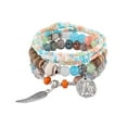 thumbnail image 1 of Bracelets Multicolor Stackable Bead Jewelry Set for Women and Men – Stretchable Layered Bracelet in Various, 1 of 7