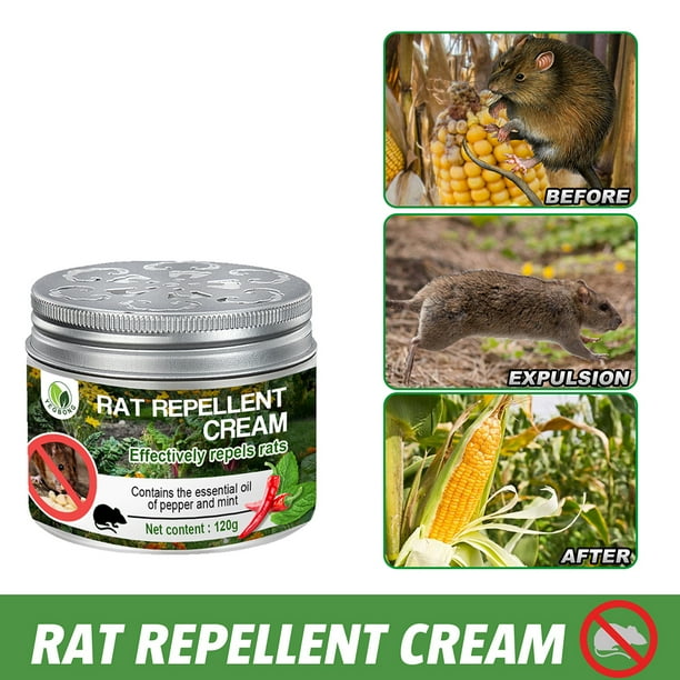 Crema de deratización fuerte repelente de roedores Gel repelente de ratas Ehuebsd fácil de usar producto Natural sin químicos Control de plagas para el hogar