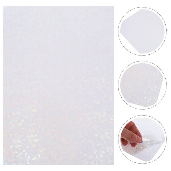 Raindrops  10 Sheets Holographic Colorful Sticker Laminator Paper Clear