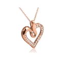thumbnail image 2 of 14K Rose Gold 1/4ct Diamond Heart Pendant Necklace New, 2 of 2
