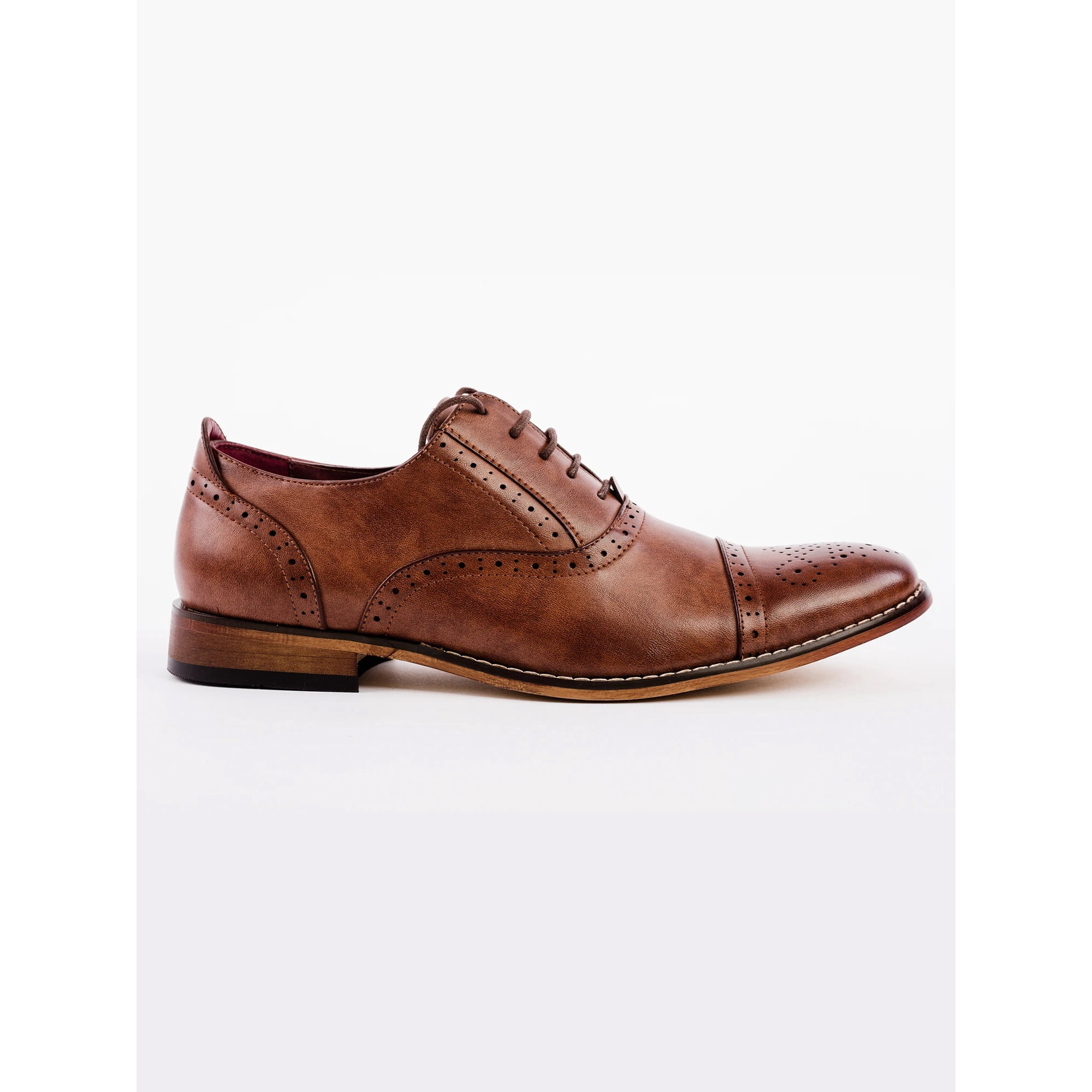 Goor Mens Capped Lace Oxford Brogue 