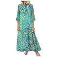 thumbnail image 2 of Qiopertar Mode Femmes Robe d'Été Décontractée Imprimée Manches 3/4 Robe Ample Grandes Économies de Vacances! Moins de 5$ jusqu'à 90 % de Réduction, 2 of 8