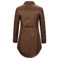 thumbnail image 6 of Mens Gothic Tailcoat Jacket Steampunk Victorian Coat Coffee M, 6 of 7