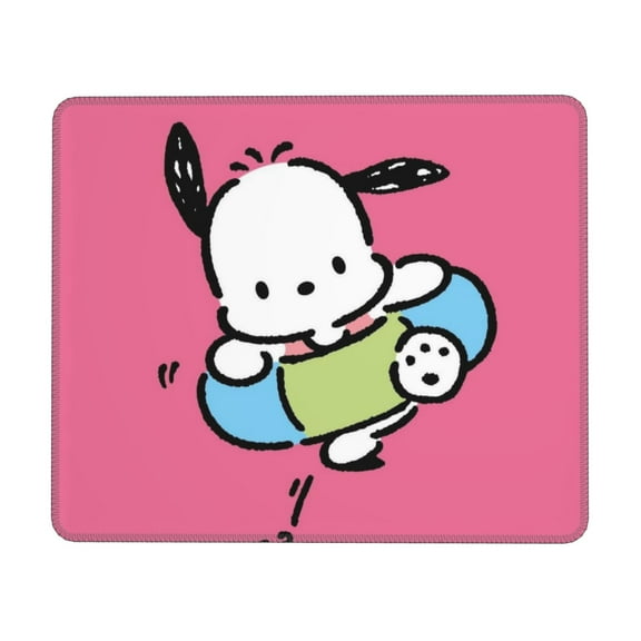 Sanrio Pochacco Mouse Pad,Small Gaming Mousepad,Non-Slip Rubber Base And Stitched Edges Desk Mat For Computer Home Office Work And Study 7 X 8.6 In