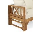 thumbnail image 5 of Christopher Knight Home Long Beach Outdoor Extendable Acacia Wood Daybed Sofa by  Teak +  Beige, 5 of 5