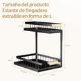 thumbnail image 2 of 2-piezas Organizador Bajo Fregadero de 2 Niveles, Multiusos Deslizante Para Cocina y Baño, Organizador de cocina extraíble ajustable, organizador de cocina Negro, 2 of 7