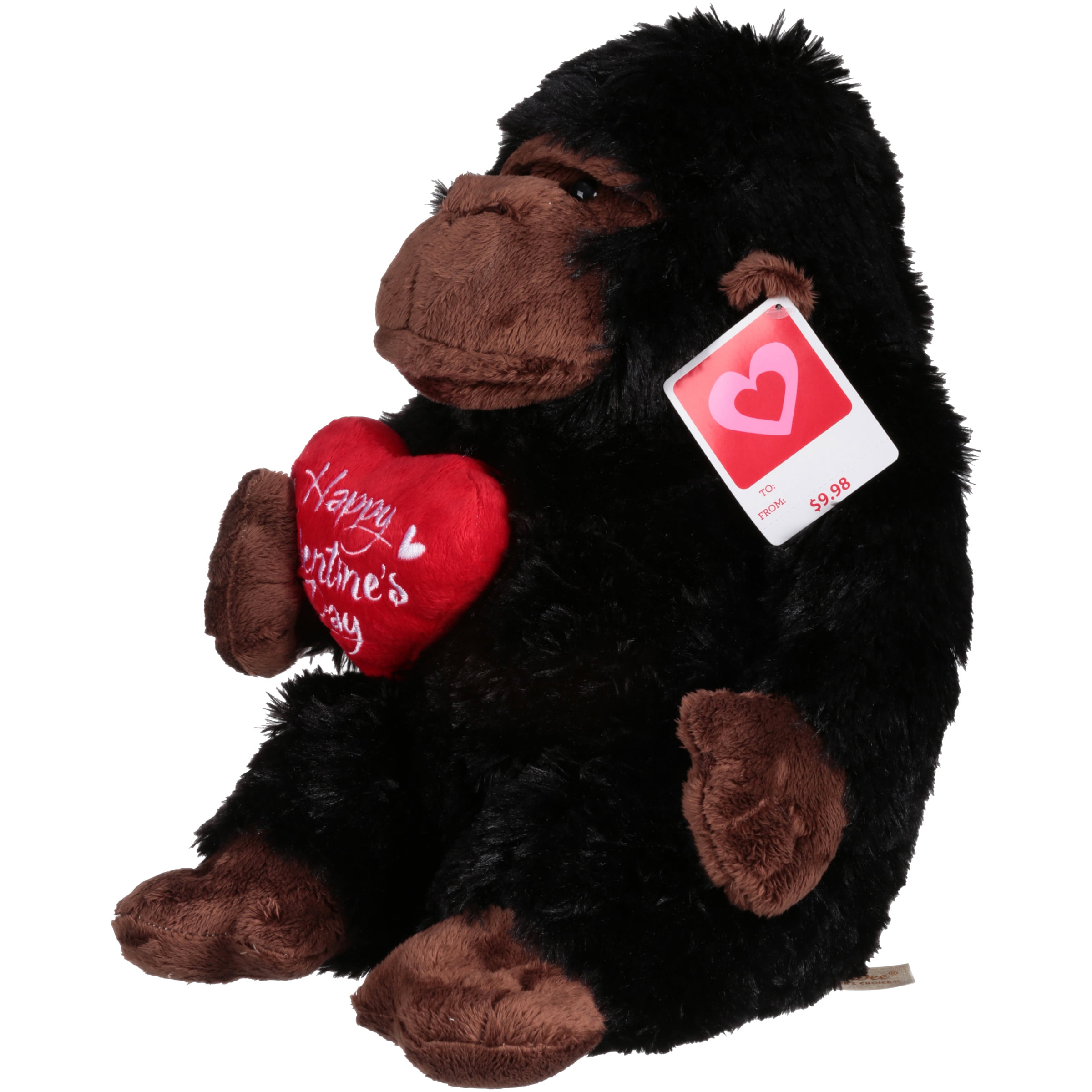 Valentines Day Plush Gorilla/Monkey Stuffed Toy Adorable Personalized Valentine 