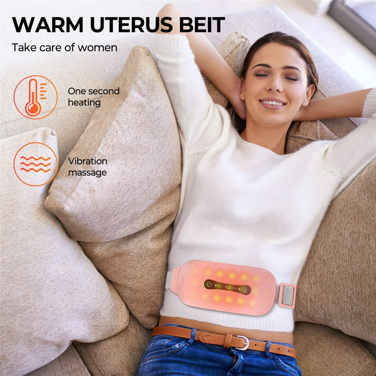SOLUSTRE 3pcs Women's Thermal Belt Period Cramp Simulator Machine Portable  Heating Pad Cordless Cinturon De Menstrual Heating Pad for Cramps Men's