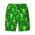 thumbnail image 4 of Lsque Mens Swim Trunks St Patrick's Day2 Pattern - Bathing Suit Compression Liner - Beach Swim Shorts Swimwear - (S-3XL) - Stretch Quick Dry -Small, 4 of 9