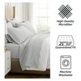 thumbnail image 6 of 4-Piece Twin XL Sheet Set, 21-Inch Extra Deep Pocket Sheets, Deep Pocket Twin XL Fitted Sheet, Light Grey Pillow Cases Set of 2, Standard Pillowcases, Light Grey Sheets, 6 of 9