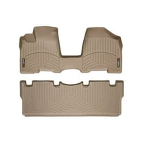 WeatherTech Custom Fit FloorLiners compatible with 2004-2010 Toyota Sienna - 1st Row Over-The-Hump & 2nd Row, Tan