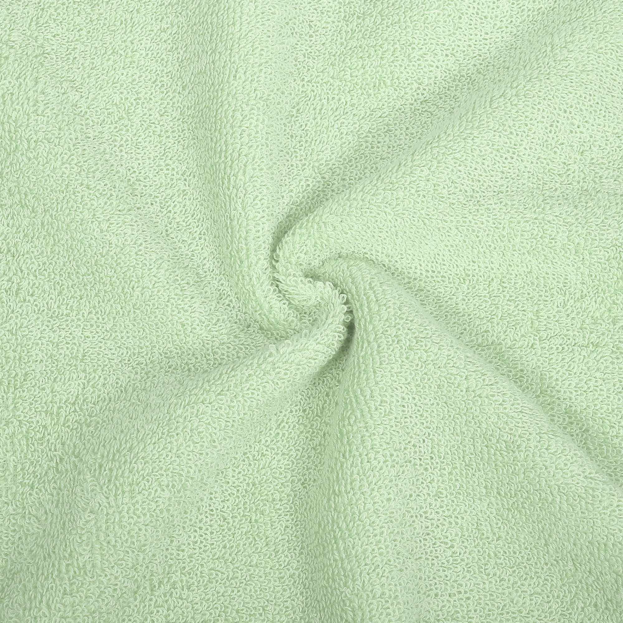 Unique Bargains 3 Pcs Cotton Bath Towel Plain Soft Absorbent Cotton Light Green