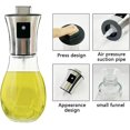 thumbnail image 4 of Botella pulverizadora de aceite de oliva de 200 ml, dispensador de aceite, botella pulverizadora portátil de vidrio transparente, 4 of 5