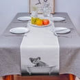 thumbnail image 4 of Table Runner Dresser Scarves 72 Inch Long, Cute Animal Australian Koala on the Bathtub Linen Dining Table Runners Retro Gray Art Tabletop Scarf for Wedding Holiday Party Kitchen, 4 of 7