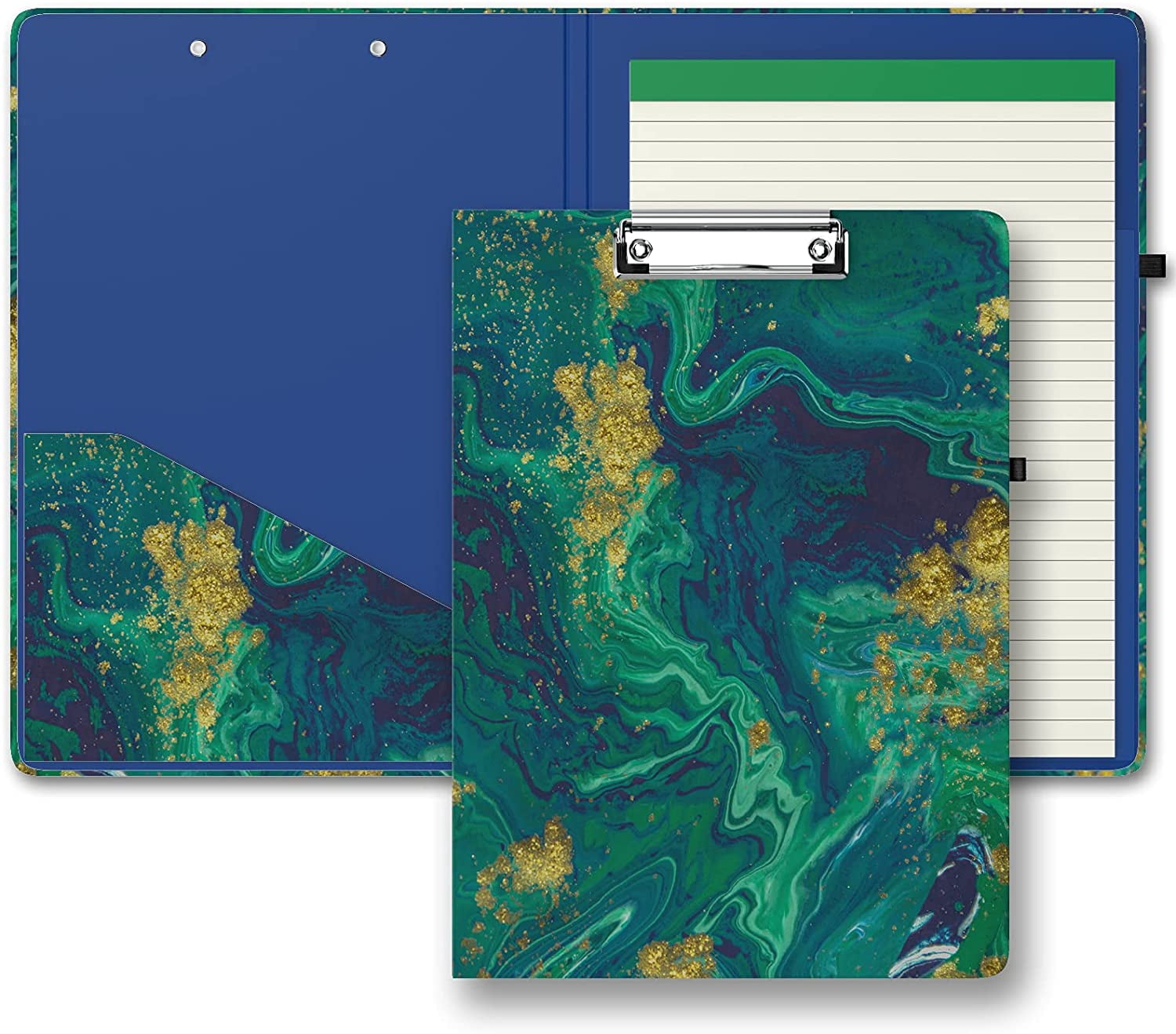 Steel Mill & Co Tie Dye Clipboard Folio – Refillable Lined Notepad With Storage Pocket | Women’s Portfolio Organizer