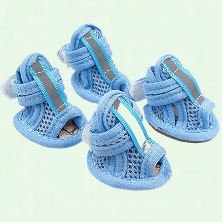 Breathable Mesh Small Dog Sandals  Non-Slip Puppy Shoes for Summer  Size 2  Blue