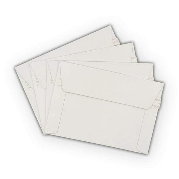 EcoSwift Brand Premium Self-Seal Rigid Cardboard Mailer 250GSM, 6.5 in. x 4.5 in., White, 200-Pack