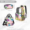 thumbnail image 4 of DISNIMO 3PCS Clear Backpack for Girls, Tie Dye Printed Heavy Duty PVC Transparent Backpack with Front Pocket for School, 17 Inch Clear Bookbag with Lunch Box and Pencil Pouch, 4 of 5