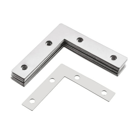 

Flat Angle Bracket Plate L Shape Repair Joining Support Brace 51mmx51mm Silver Tone 50 Pcs