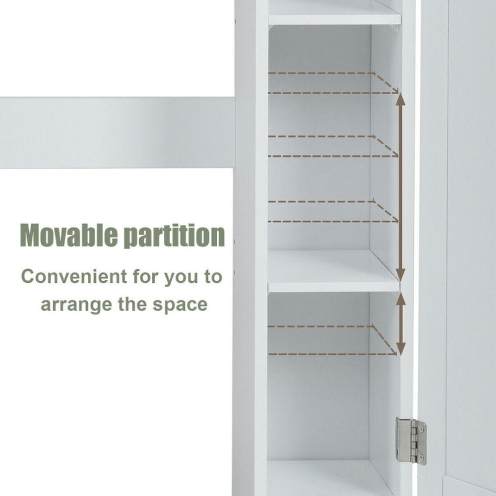 Finihen Toilet Storage Cabinet, Bathroom Cabinet Organizer, Wooden over the Toilet Storage Cabinet, for Bathroom, White